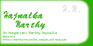 hajnalka marthy business card